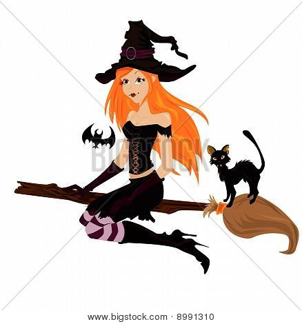 Witch And Broomstick