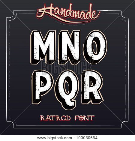 Retro Vintage Label Alphabet