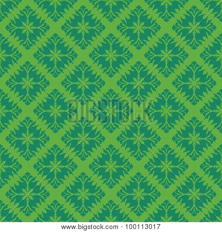 Green vintage seamless pattern