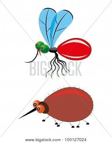 Mosquito and tick.