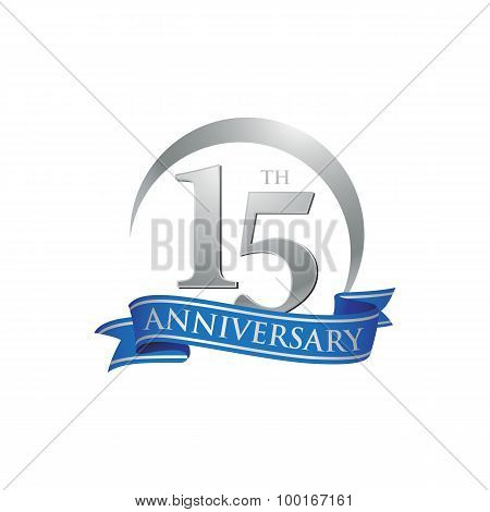 15th anniversary ring logo blue ribbon