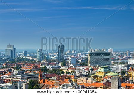 Zagreb modern skyline
