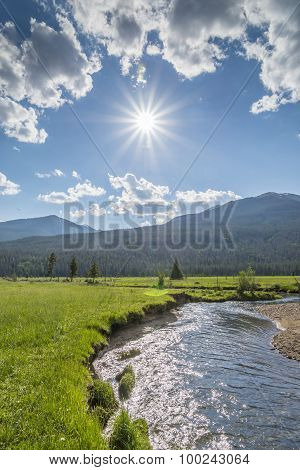 Colorado River with Sun Starburst