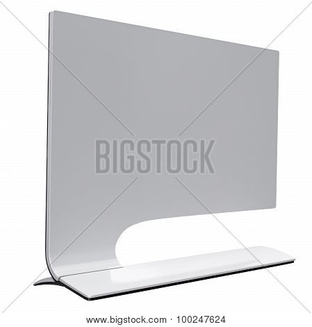 Ultrathin computer display in futuristic style. 3d graphic