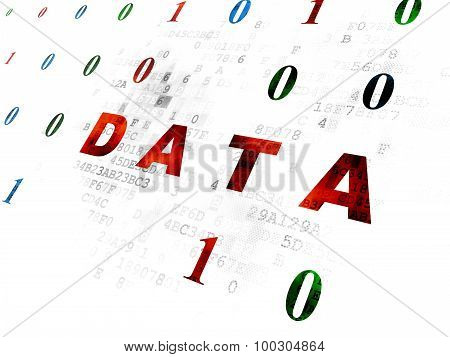 Data concept: Data on Digital background