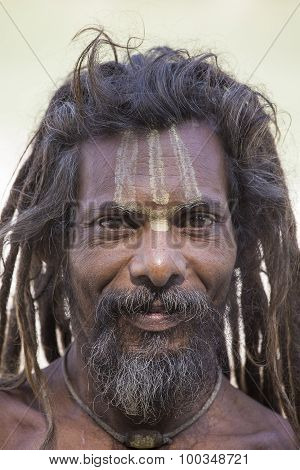 Portrait Sadhu, Holy Man. Rishikesh, India