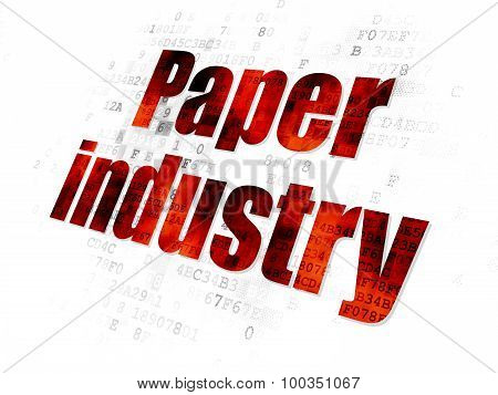 Manufacuring concept: Paper Industry on Digital background