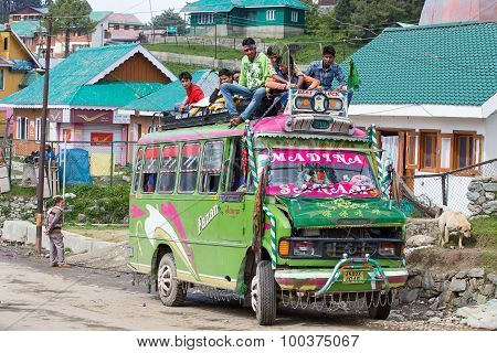 Local Bus In Srinagar, Kashmir, India