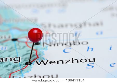 Wenzhou pinned on a map of Asia