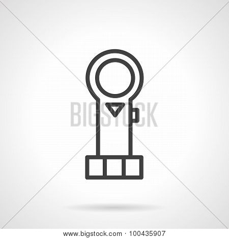 Simple line piston vector icon