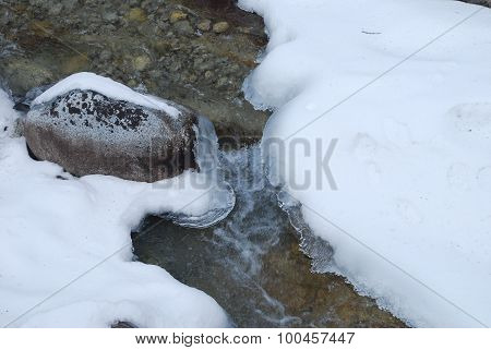 Ice On The Mountain Water