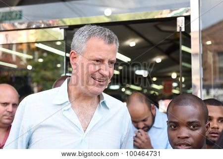 Mayor de Blasio in East Flatbush