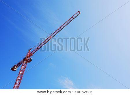 Costruzione Tower Crane accartocciate Sky