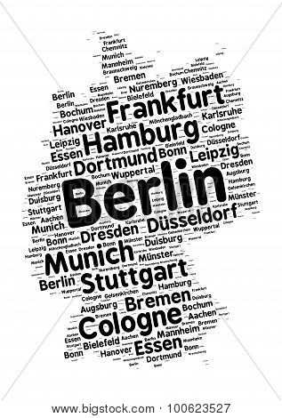 Cities of Germany word cloud