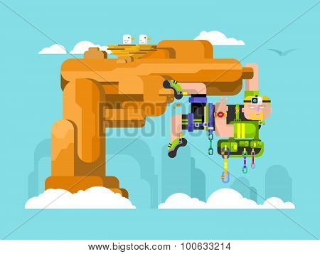 Solo climber