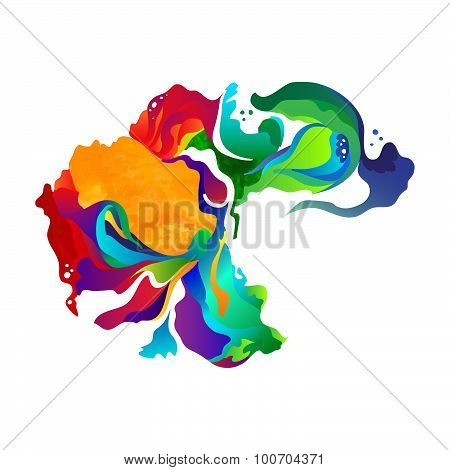 Vector paint abstract background.
