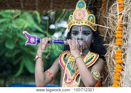 Children Dressed As Lord Krishna