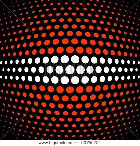 White and Coquelicot polka dot background