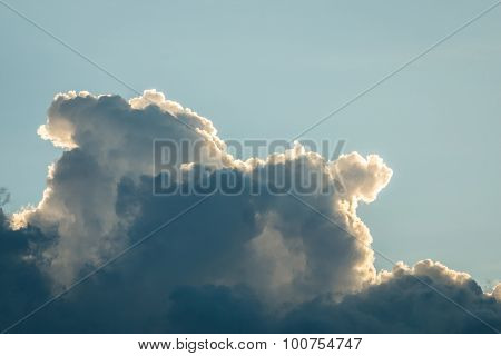 Nimbus Or Rain Clouds Forming In The Sky During The Rainy Season.