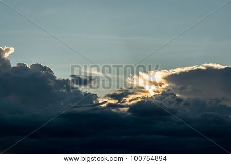 Nimbus Or Rain Clouds Forming In The Sky During The Rainy Season.