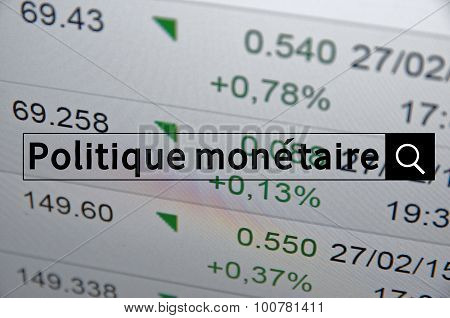Politique monetaire