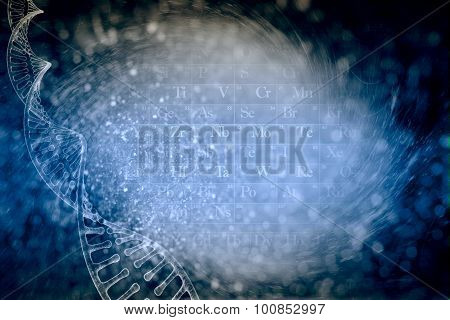 3d Illustration Of A Human Dna Strand On A Medical Science Background
