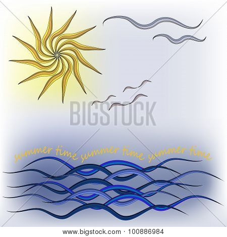 Colorful abstract summer background