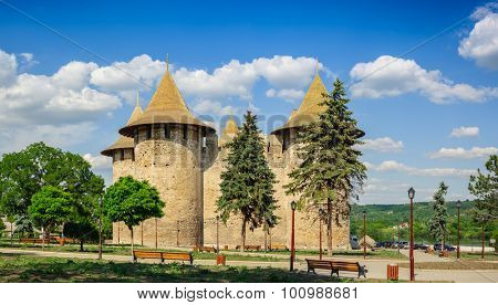 Extra Hi-Res view of medieval fort in Soroca, Republic of Moldova. Fort  built in 1499 by Moldavian Prince Stephen the Great. Has been renovated in 2015