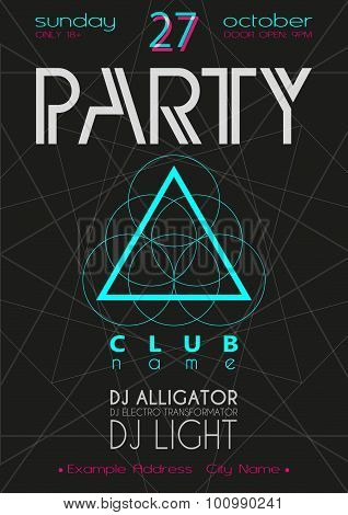 Party Flyer. Nightclub Flyer.