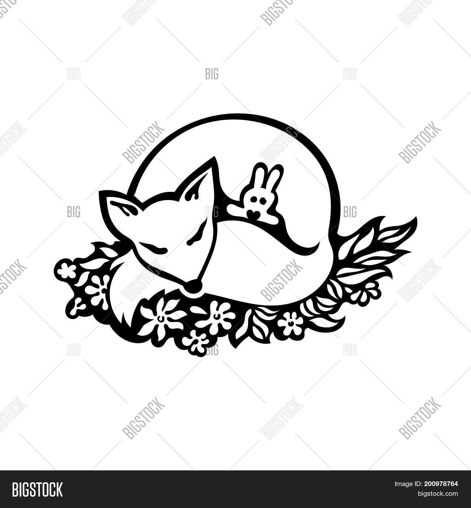 Simple Cute Fox Drawing