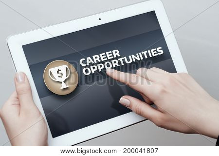 Career Opportunities Motivation Business Success Corporate Concept.