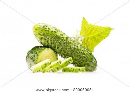Pile Of Fresh Sliced Cucmbers
