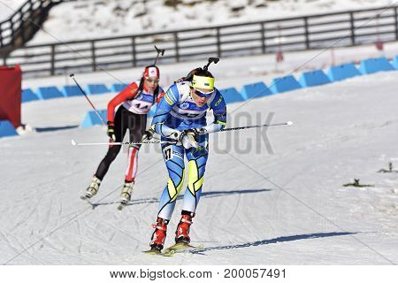 Cheile Gradistei, Roamania - January 30: Unknown Competitor In Ibu Youth&junior World Championships