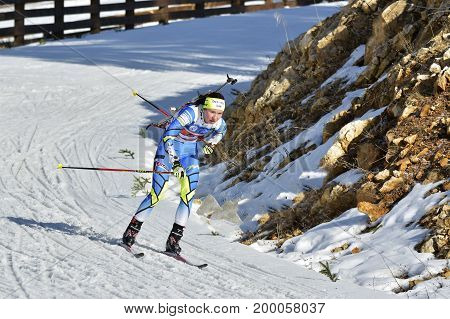 Cheile Gradistei, Roamania - January 30: Unknown Competitor In Ibu Youth&junior World Championships