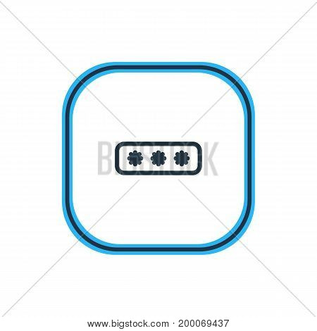 Beautiful Archive Element Also Can Be Used As Parole Element.  Vector Illustration Of Password Outline.
