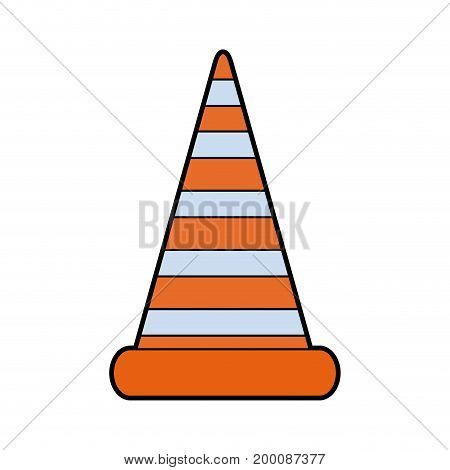 traffic cone icon road construction warning vector illustration