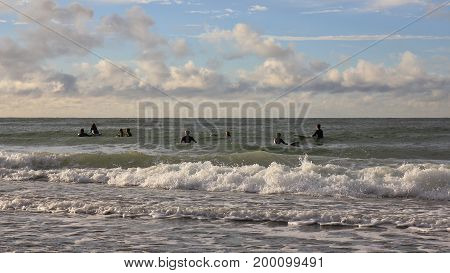 Summer scene in Klitmoller Cold Hawaii. West Coast of Denmark.