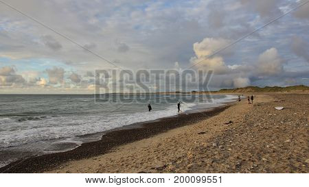 Cloudy summer day in Klitmoller Denmark. West coast.