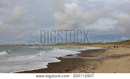 Vesterhavet at Klitmoller Denmark. West coast. Surf spot named Cold Hawaii.
