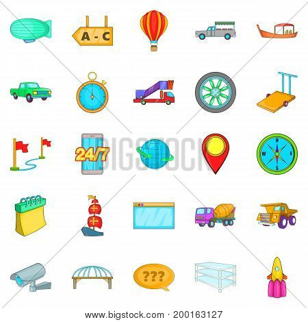 Waybill icons set. Cartoon set of 25 waybill vector icons for web isolated on white background
