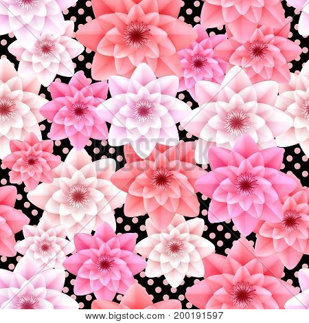 Vector Flowers Seamless Pattern