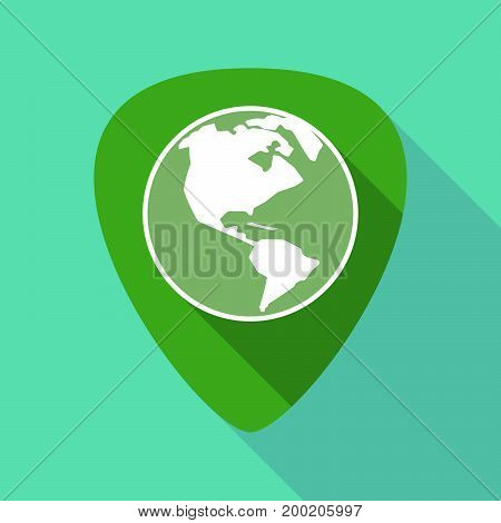 Long Shadow Plectrum With An America Region World Globe