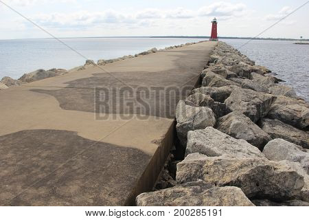 Manistique East Breakwater Light, Manistique, Upper Peninsula of Michigan