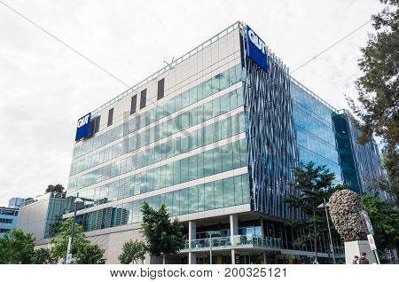 Brisbane, Australia - July 9, 2017: Queensland University of Technology has 48000 students across 3 campuses, including Garden Point in Brisbane.