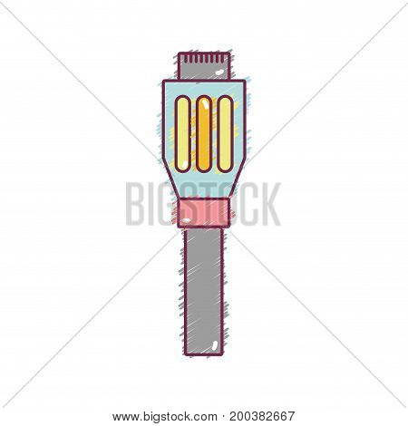 hdmi connector data cable technology vector illustration