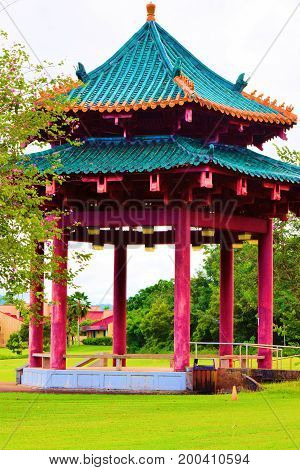 Chinese Pagoda taken at the Kauai Community College in Lihue Kauai, HI