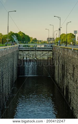 Historical sluice on Vlatava river, Horin, Czech Republic