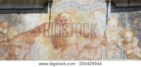 Frescoes On The Case Cazuffi-rella In Trento