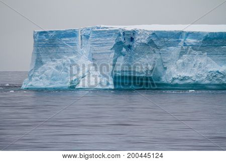 Antarctica - Antarctic Peninsula - Tabular Iceberg In Bransfield Strait