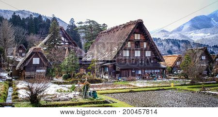 Historic Village Of Shirakawago At Winter